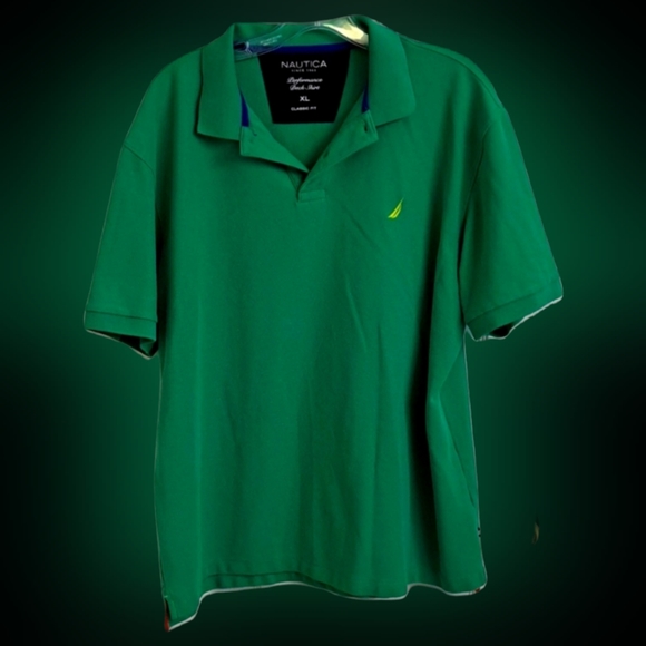 🌴Nautica Green Polo Shirt EUC - Picture 4 of 8